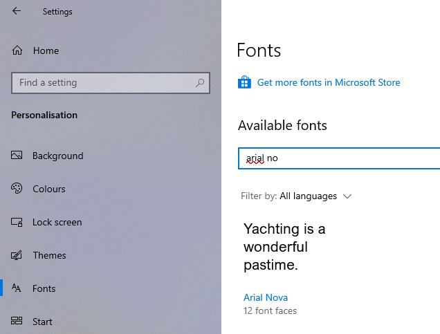 install arabic font windows 10